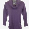 Pulover dama Calvin Klein cowl neck plum wine