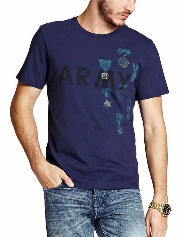 Tricou Guess Army Medal Graphic T-shirt