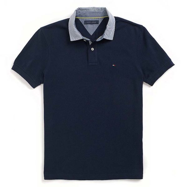 Tricou barbati Tommy Hilfiger custom fit polo bleumarin