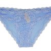 Chiloti dantela Victoria's Secret Dream Angels Lace-trim Cheekini Panty albastru deschis