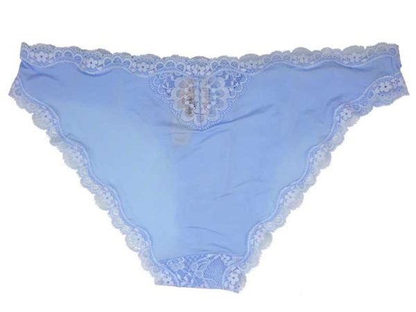 Chiloti dantela Victoria's Secret Dream Angels Lace-trim Cheekini Panty albastru deschis - spate