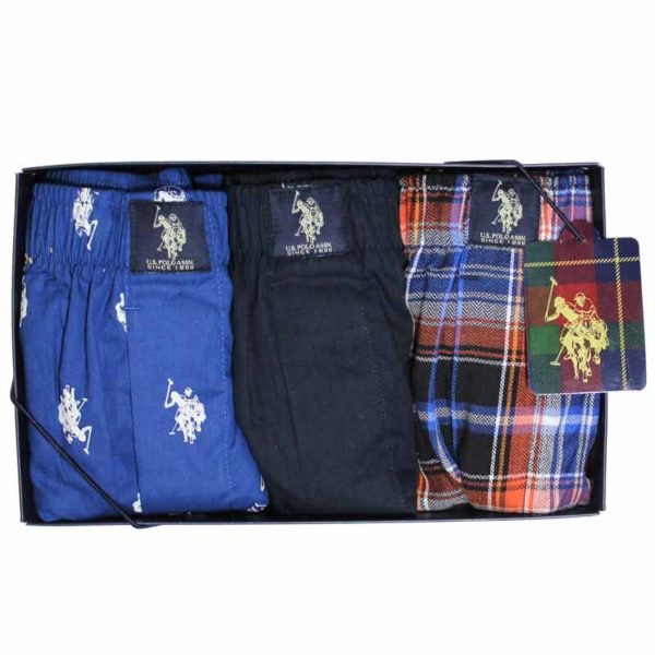 Set 3 perechi boxeri US Polo ASSN in cutie cadou