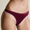 Chiloti bumbac Victoria's Secret Seamless Little Thong - wine - detaliu