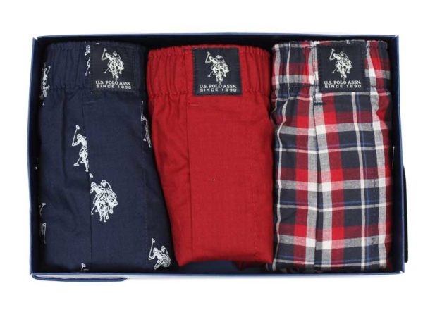 Set 3 perechi boxeri US Polo ASSN in cutie cadou