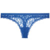 Chiloti dantela Victoria's Secret Lace Thong Panty albastri