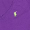 Tricou dama Ralph Lauren royal lila - detaliu