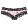 Chiloti dantela Victoria's Secret Lace Waist Cheeky Panty pink