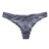 Chiloti dantela Victoria's Secret Lace Thong Panty black pearl