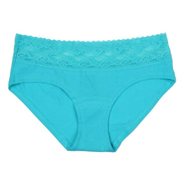 Chiloti dantela Victoria's Secret Lace Waist Hiphugger Panty Seafoam