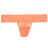 Chiloti dantela Victoria's Secret Pink Allover Tropical Lace Thong Panty Citrus Coral