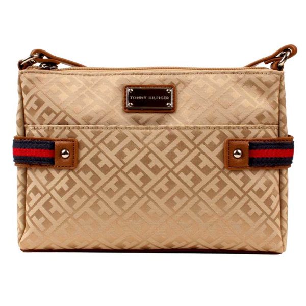 Geanta crossbody Tommy Hilfiger bej - detaliu