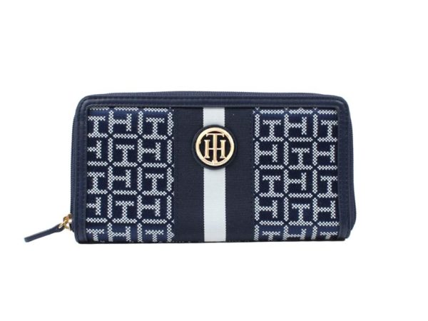 Portofel dama Tommy Hilfiger albastru cu fermoar